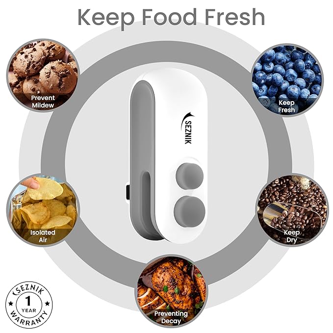 Portable Mini Sealing Machine, Handheld Packet Sealer for Food